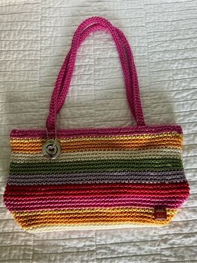 The Sak Multicolor Striped Crochet Shoulder Bag